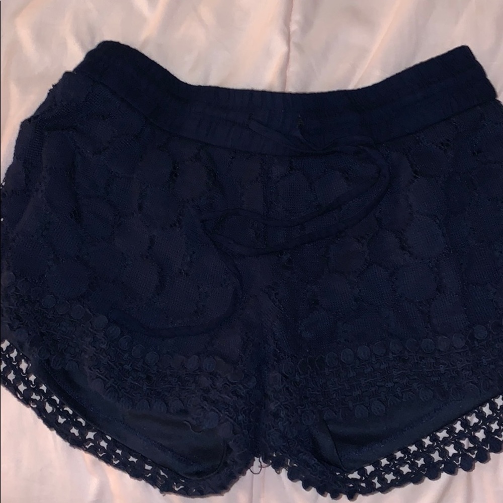 blue shorts